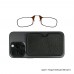 Очки для чтения с чехлом из искусственной кожи с поддержкой MagSafe. ThinOptics Readers + Black MagSafe Faux Leather Universal Pod 2